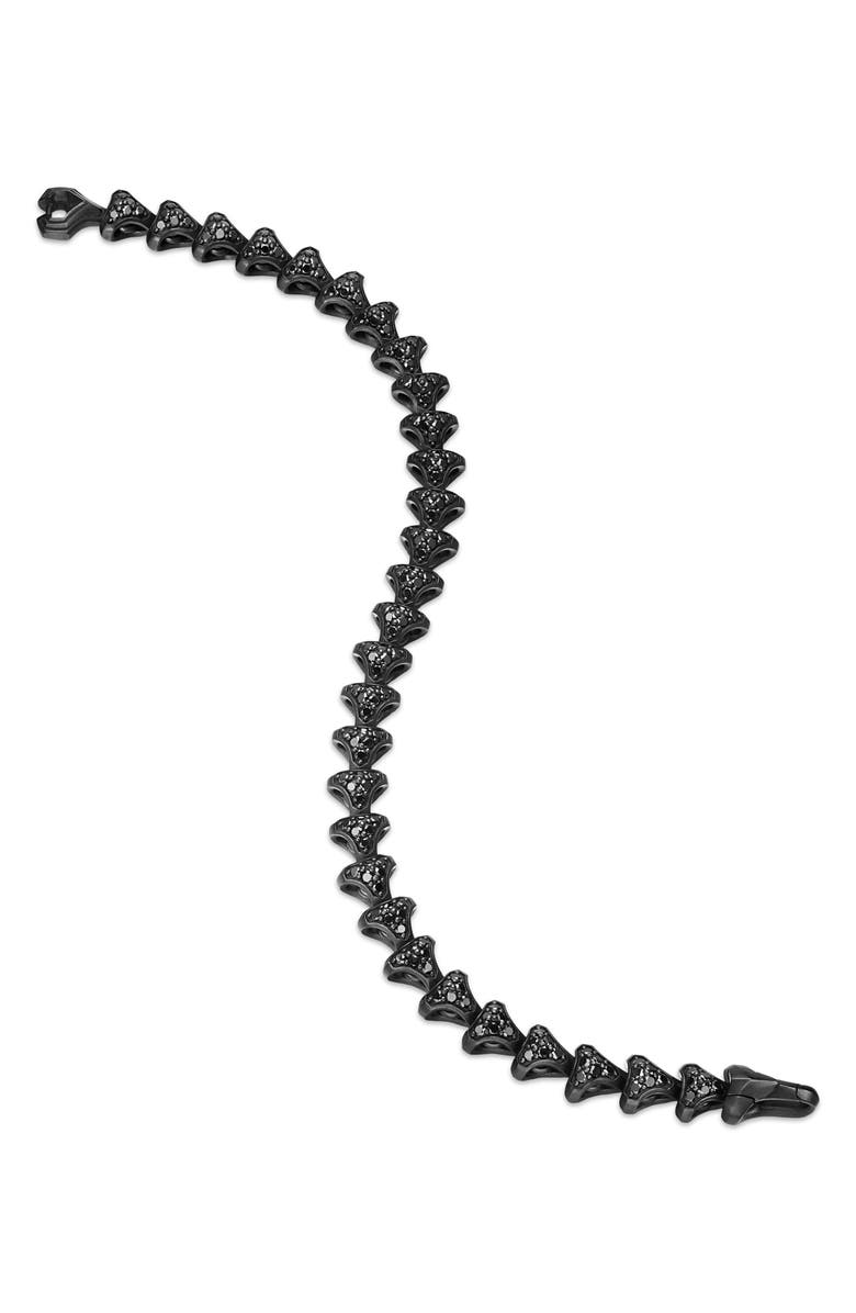 David Yurman Men's Armory Link Bracelet, Black Titanium with Black Diamonds, 7.5mm, Alternate, color, Black Titanium