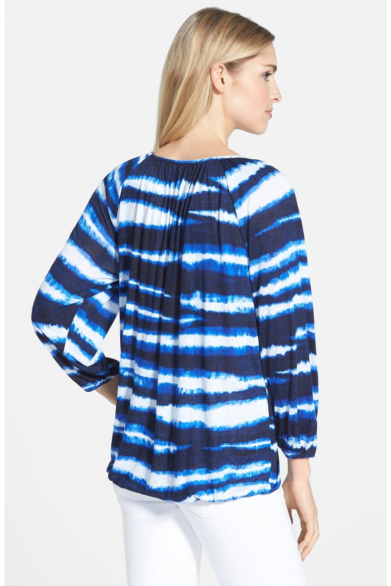 Tie Dye Peasant Top, Alternate, color, PRUSSIAN BLUE