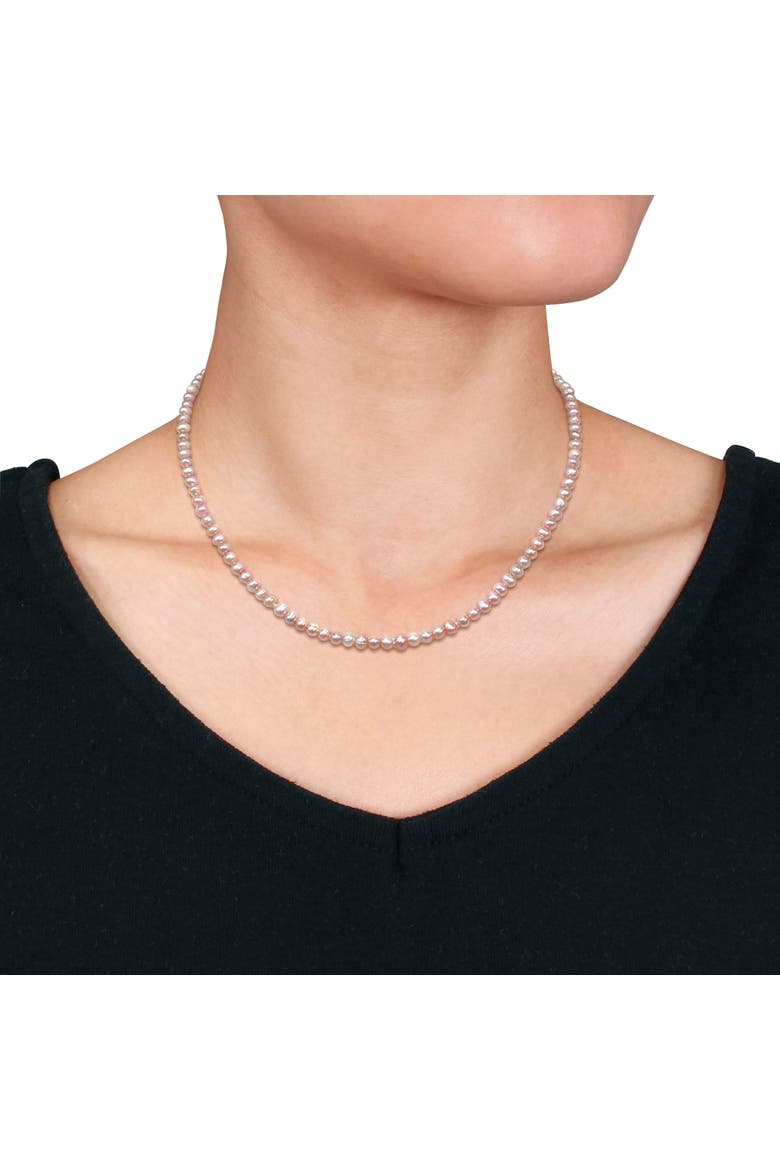 2-Piece Set Cultured Pearl Necklace & Bracelet 14k, Alternate, color, Pink Pearl