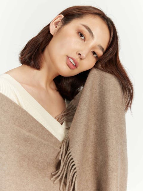 Wide Fringe Scarf