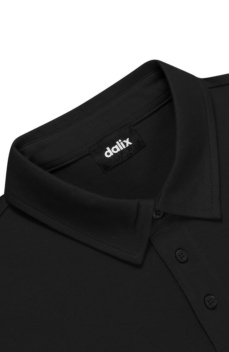 Dalix Astronaut Midweight Short Sleeve Polo Shirt, Alternate, color, Black