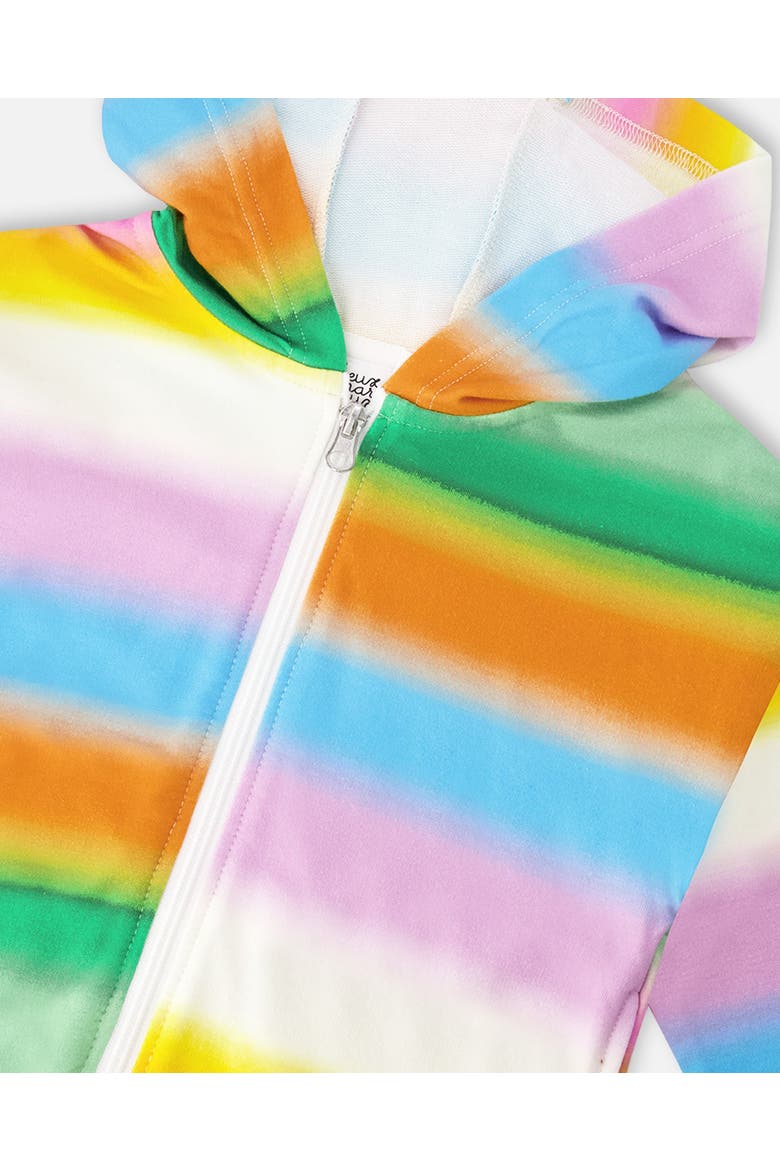 Long Sleeve French Terry Zip Front Hoodie, Alternate, color, Multicolor