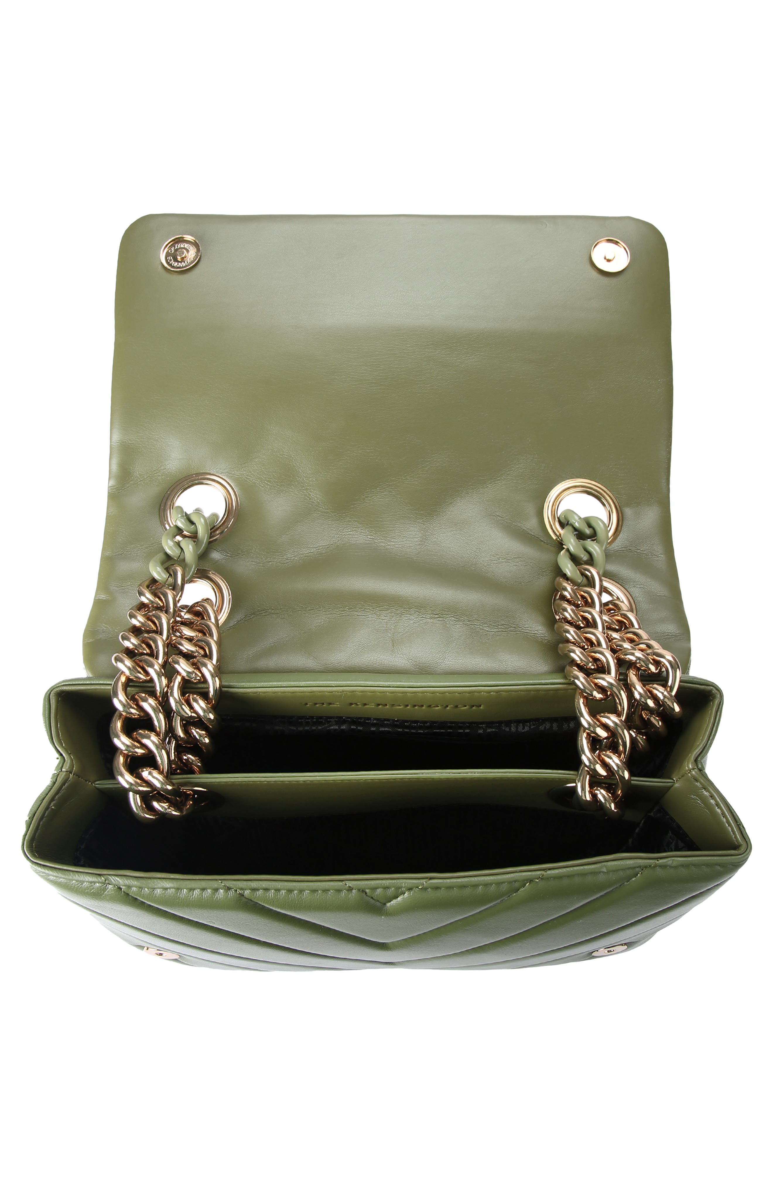 Kurt Geiger London Large Kensington Quilted Suede & Leather Shoulder Bag, Alternate, color, 
