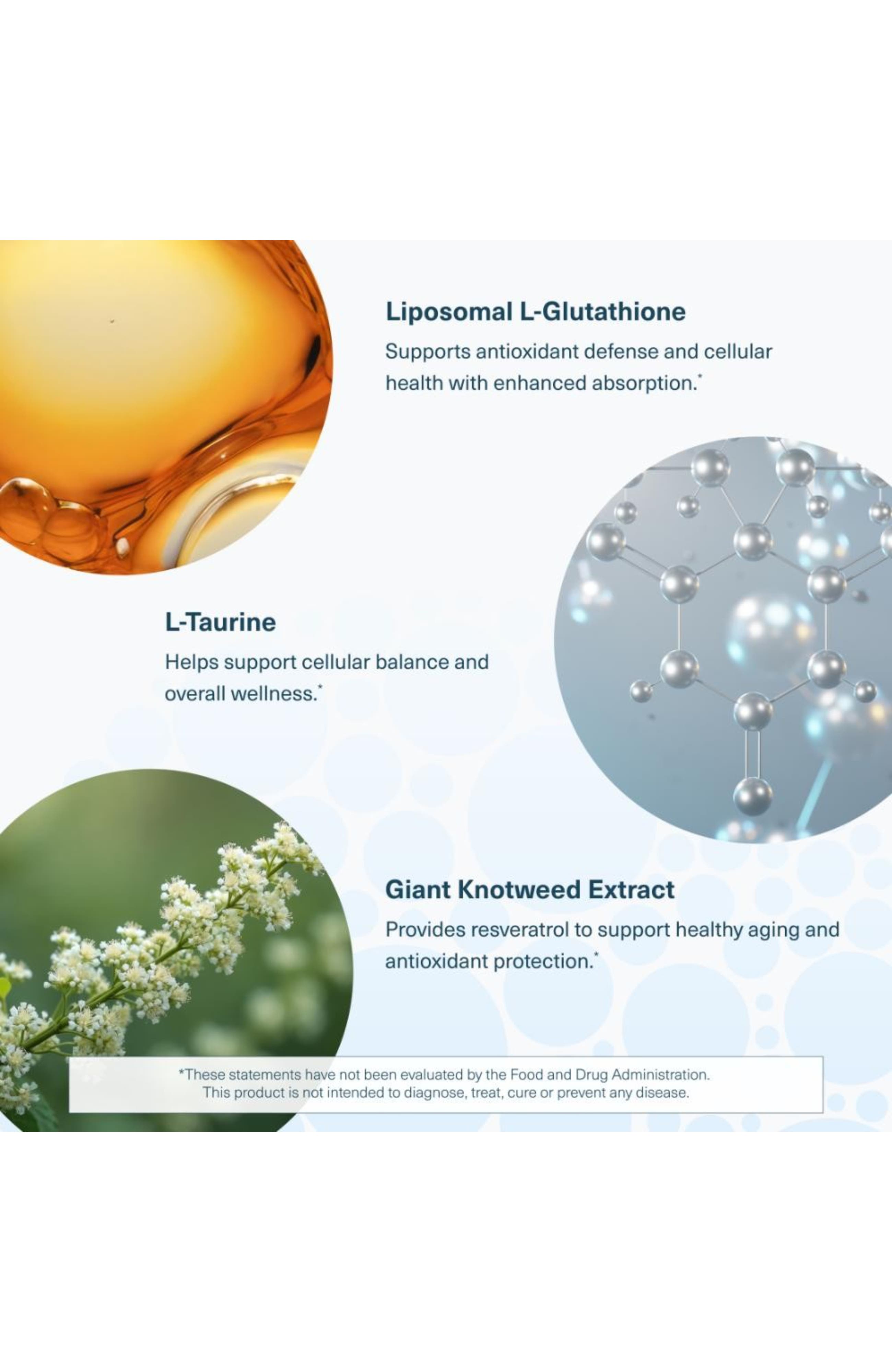Liposomal Glutathione Resveratrol Antioxidant Supplement 60 Count
