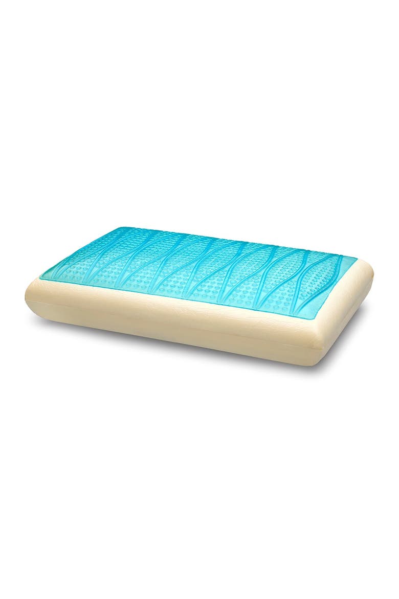 Memory Foam Cooling Pillow, Alternate, color, WHITE