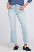 NYDJ Marilyn Raw Hem Ankle Straight Leg Jeans