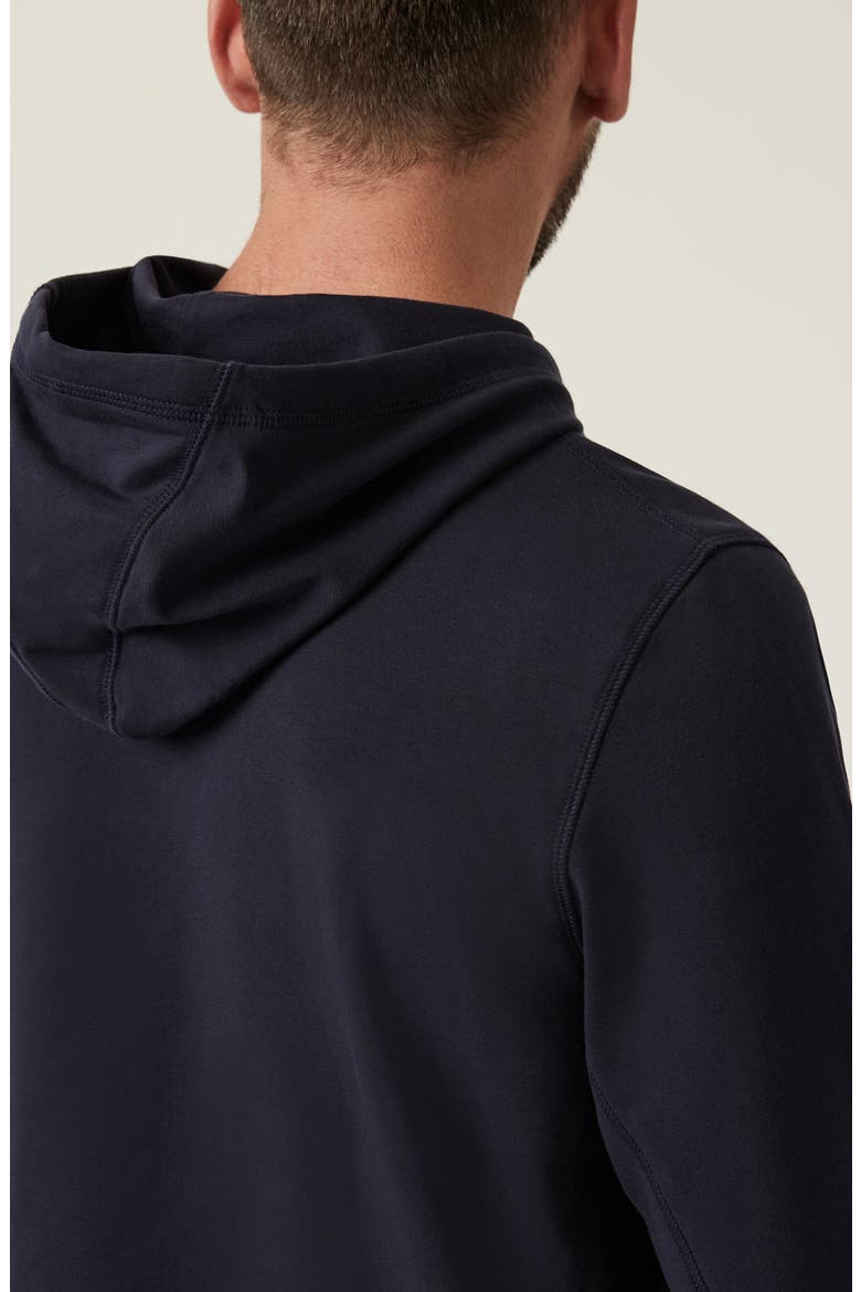 Stretch French Terry Hoodie, Alternate, color, NAVY