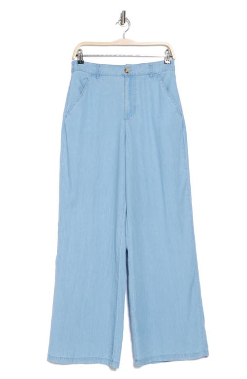 Love By Design April High Waist Wide Leg Pants In Light Chambray