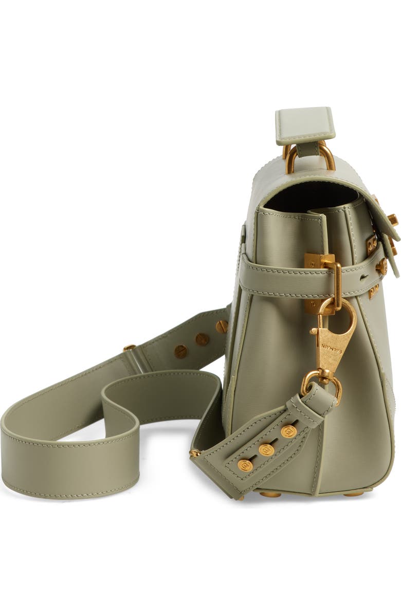 Balmain B-Buzz 23 Leather Top Handle Bag, Alternate, color,