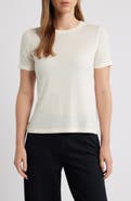 Anne Klein Luxe Washable Short Sleeve Wool Sweater