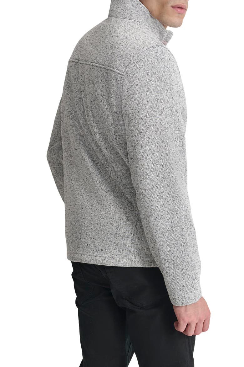 Sweater Knit Fleece Jacket, Alternate, color, LIGHT GREY HEATHER