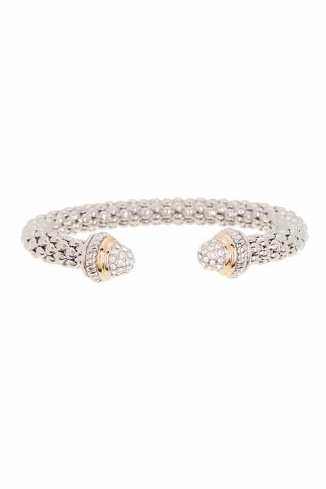 Juvell CZ Mesh Cuff Bangle