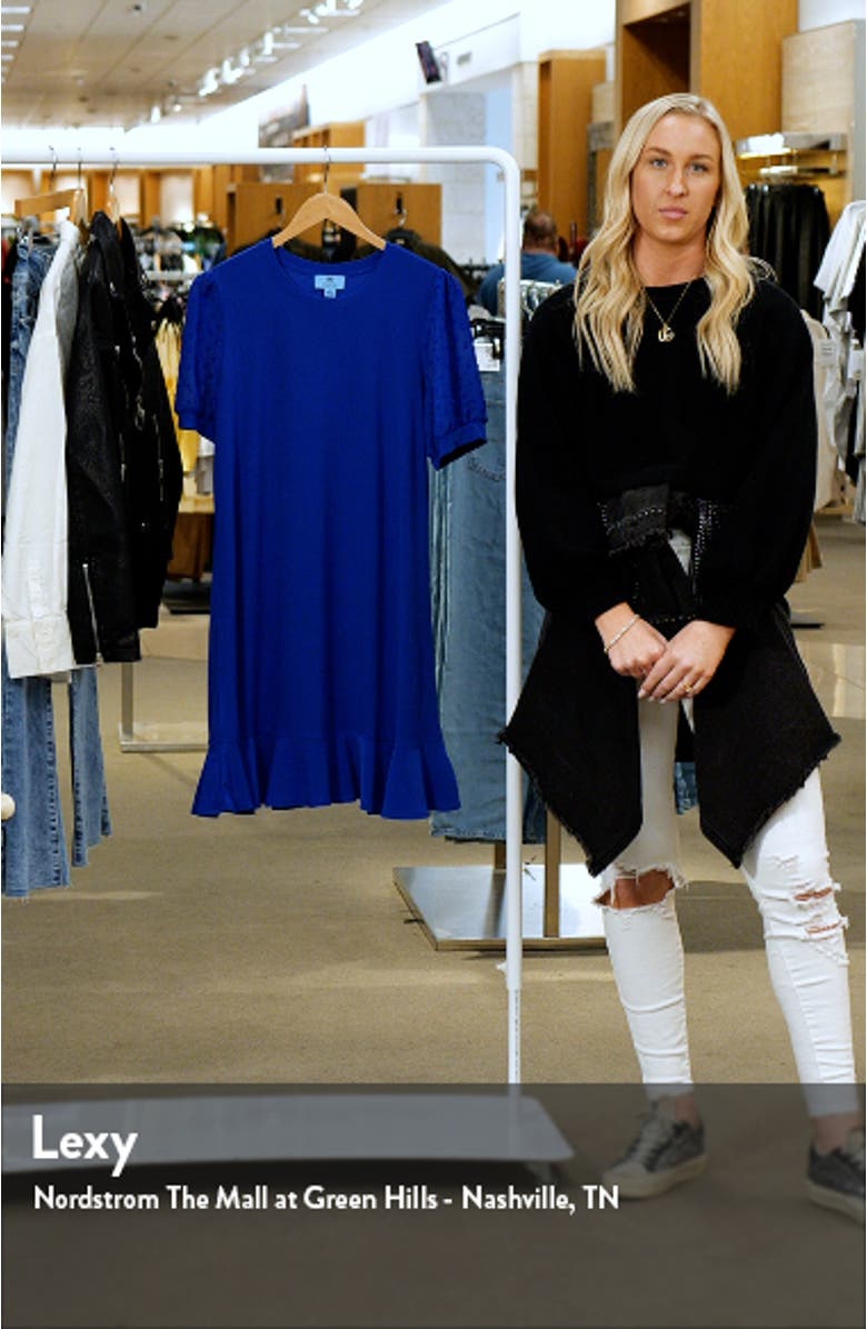 Clip Dot Puff Sleeve Dress, sales video thumbnail