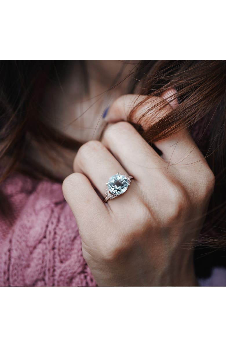 Julianna B. Sky Blue Topaz & Diamond Ring 10k, Alternate, color, Topaz