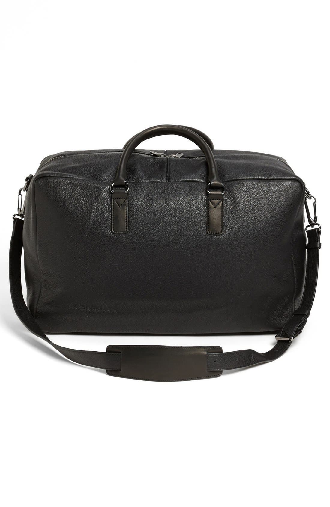 Leather Bag, Alternate, color, BLACK