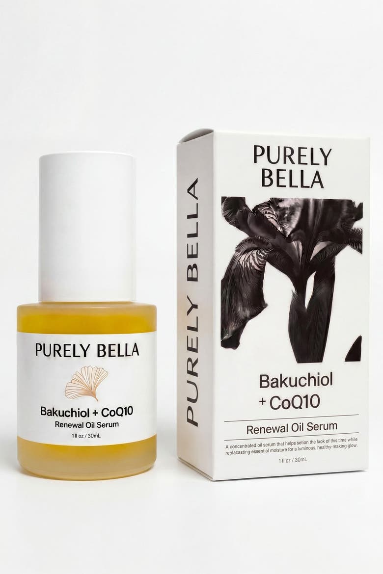 Bakuchiol + CoQ10 Renewal Oil Serum, Main, color, Yellow