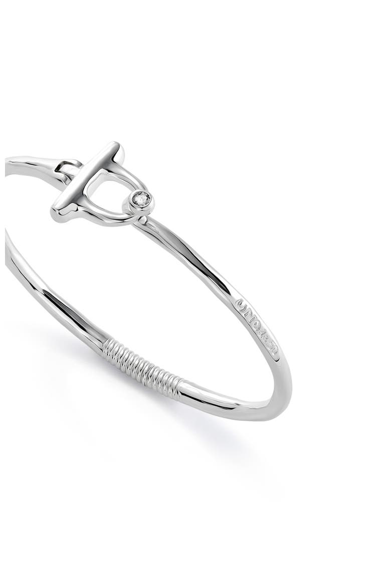 White Topaz Bangle Bracelet, Alternate, color, Silver