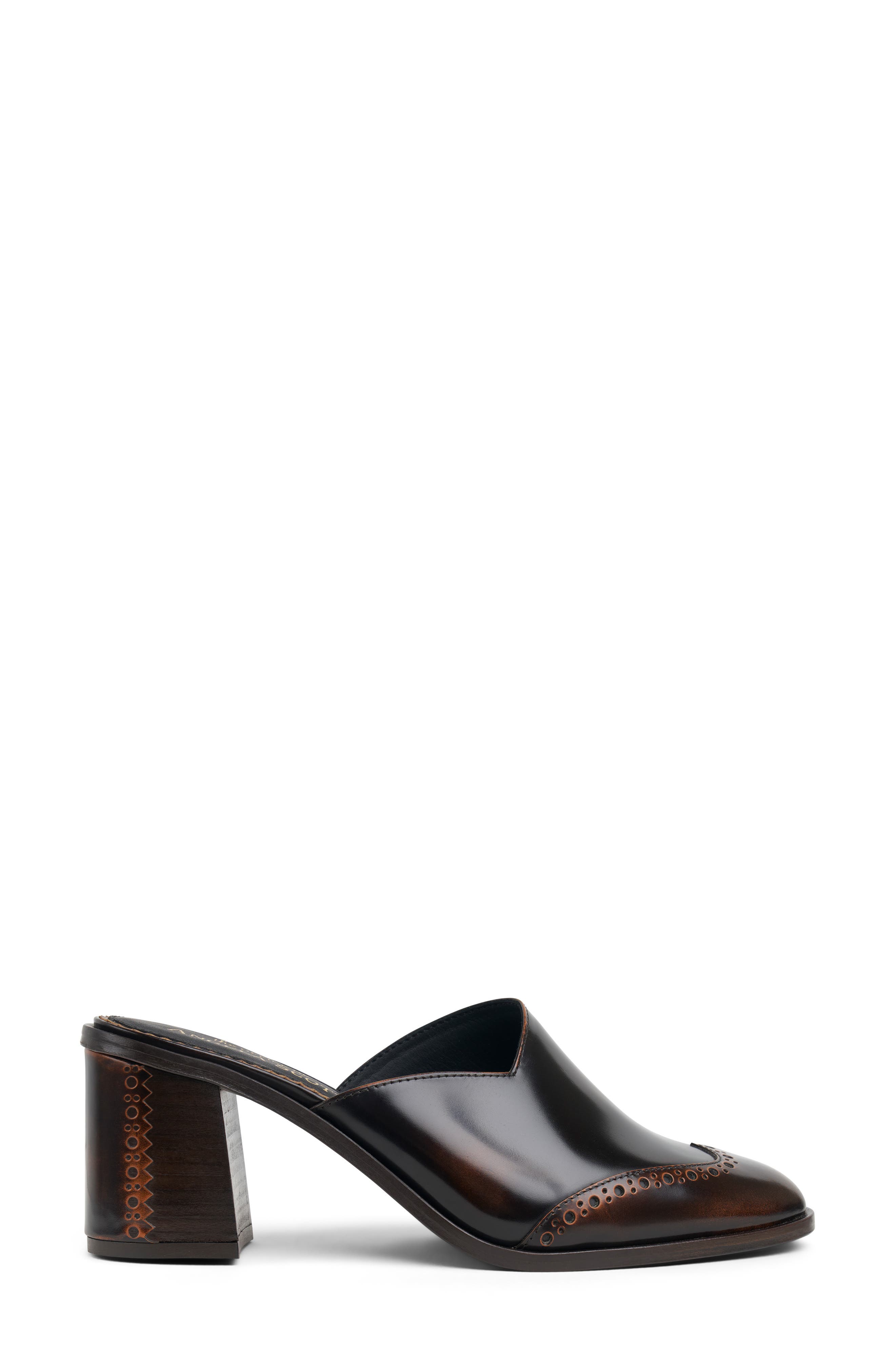 Ms. Johanna Heeled Mule, Alternate, color, MAHOGANY