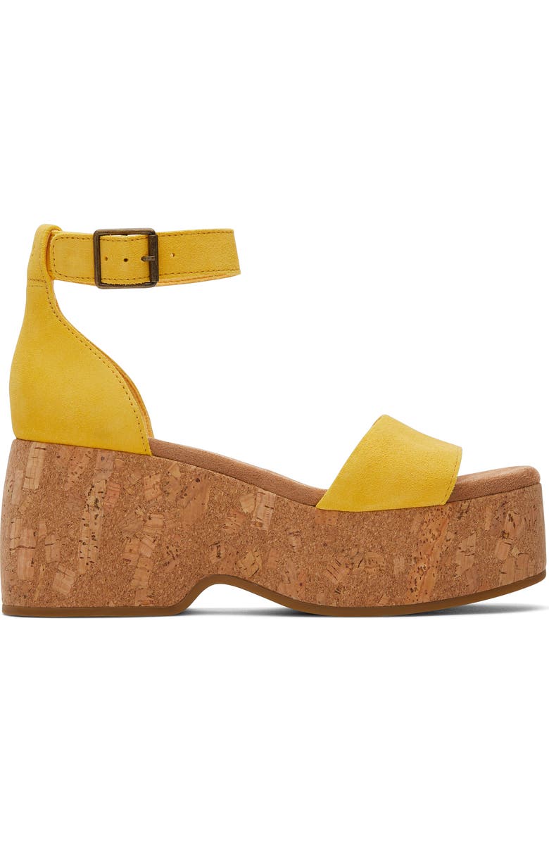 TOMS Laila Cork Platform Sandal, Alternate, color,