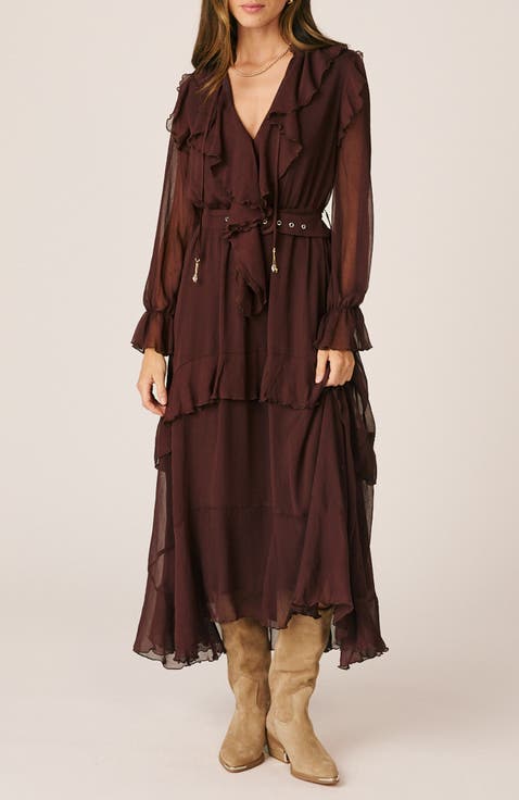 Ruffle Dress With Belt