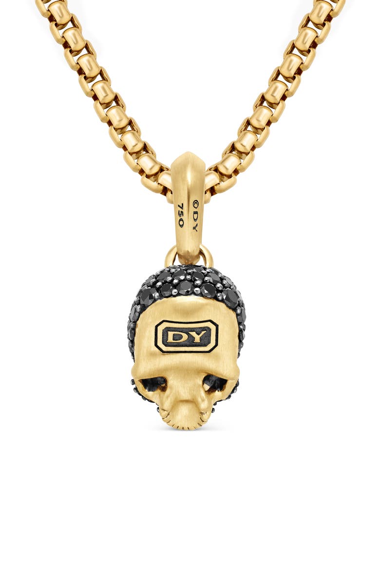 Men's Diamond Pavé Skull Pendant, Alternate, color, BLACK DIAMOND/ RUBY