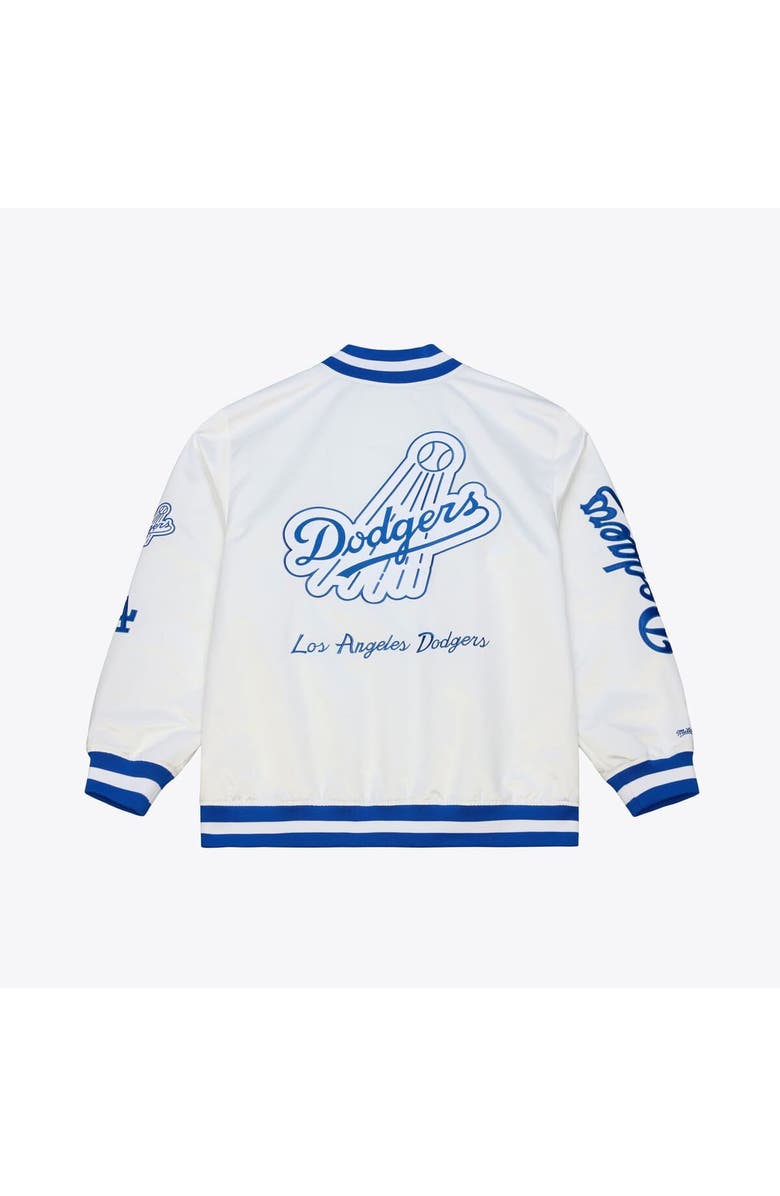 Mitchell & Ness Men's Mitchell & Ness White Los Angeles Dodgers Cooperstown Collection Lightweight Satin Full-Snap Jacket, Alternate, color, White