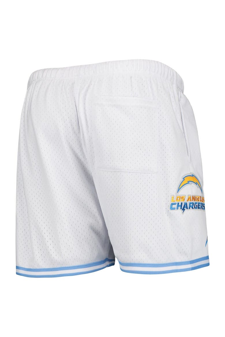 Men's Pro Standard White Los Angeles Chargers Mesh Shorts, Alternate, color, White
