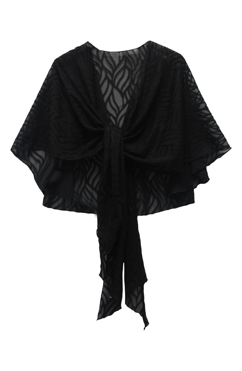 Laundry by Shelli Segal Tie Front Wrap Top, Main, color,