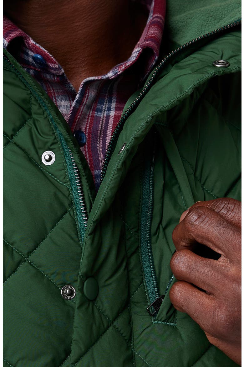 Belmont Quilted Water Resistant Recycled Polyester Vest, Alternate, color, SPRUCE SOLID