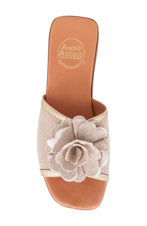 Andre Assous André Assous Kiky Slide Sandal In Natural/platino