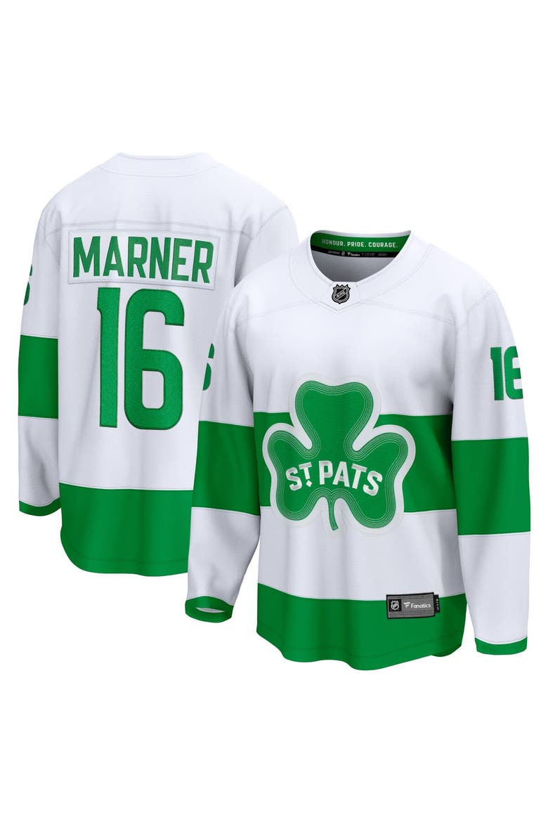 Men's Fanatics Branded Mitch Marner White Toronto Maple Leafs St. Patricks Alternate Premier Breakaway Player Jersey, Main, color, White