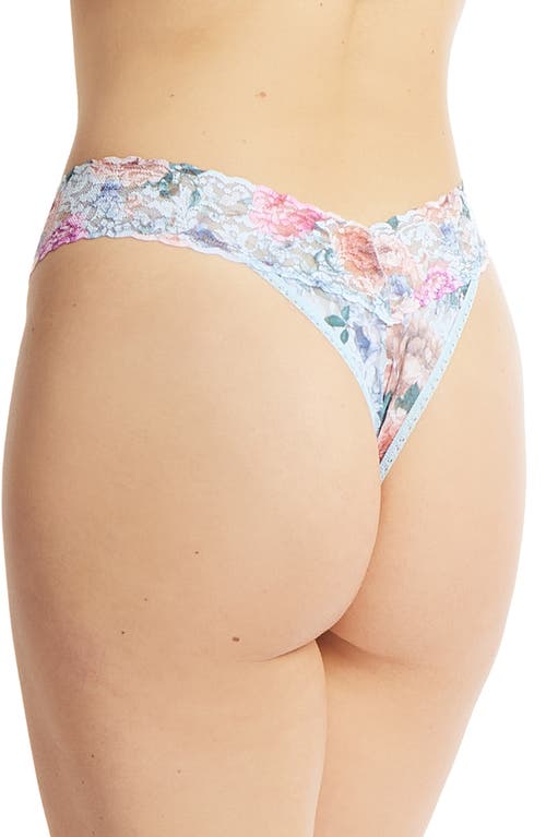Hanky Panky Print Original Rise Thong In Blue
