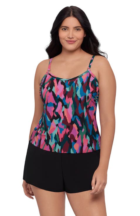 Farrah Scoopneck Swim Romper with Pockets