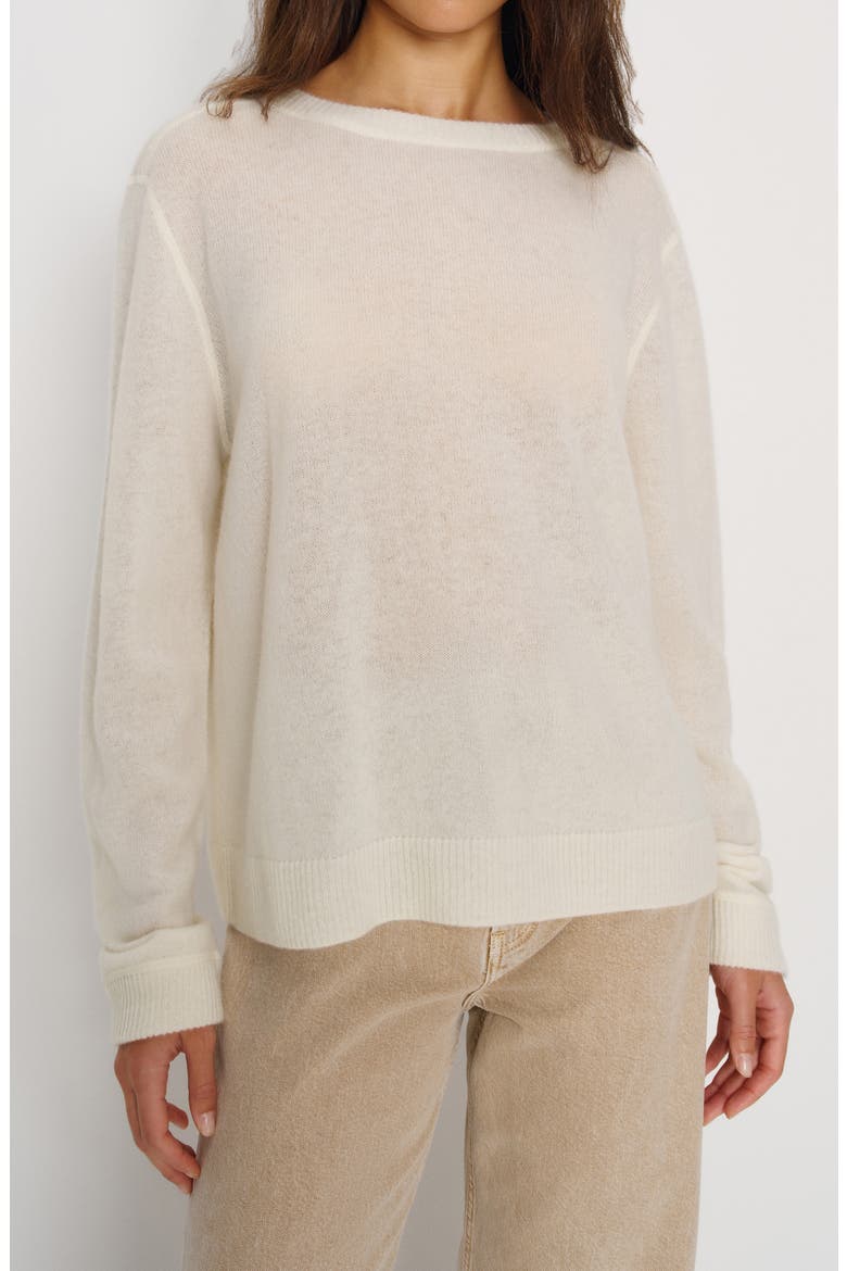 Stripe Cashmere Sweater, Main, color, GOSSAMER