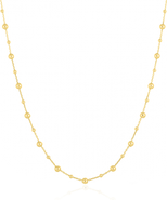 The Lovery Fine Jewelry Gold Bead Station Chain Necklace