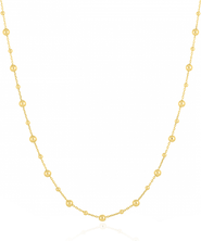 The Lovery Fine Jewelry Gold Bead Station Chain Necklace