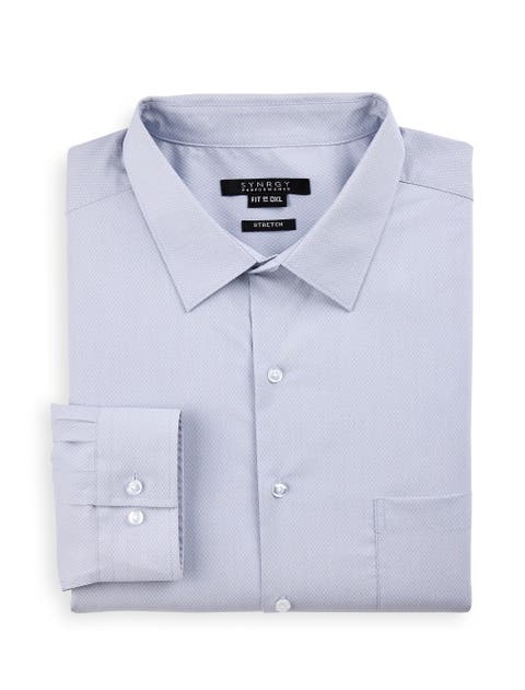 Big & Tall Diamond Patterned Performance Dress Shirt