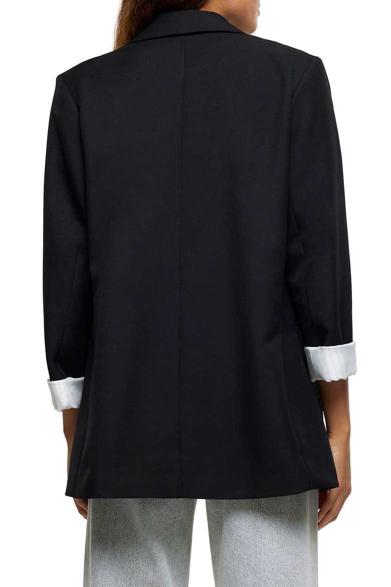 Relaxed Fit Blazer, Alternate, color, BLACK