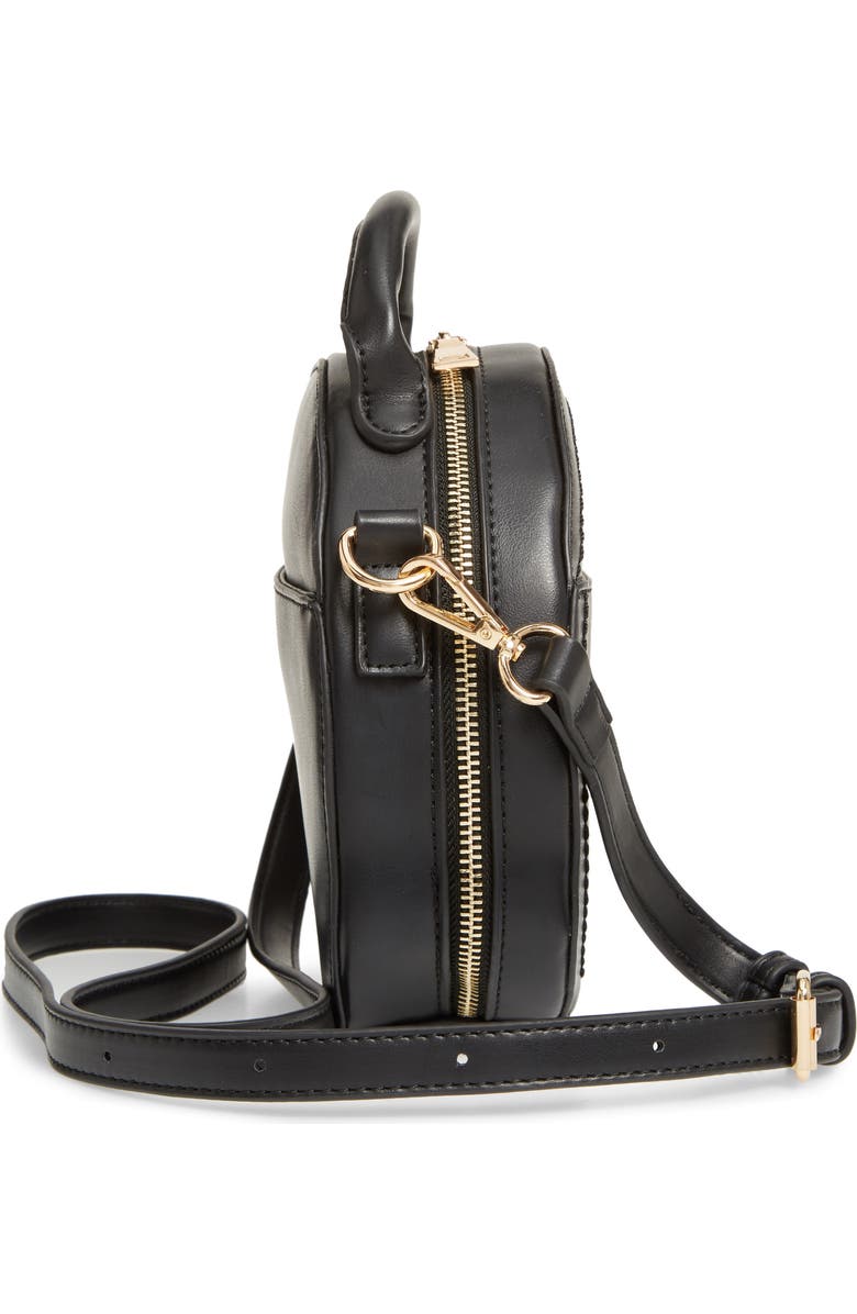 Sole Society Glyso Round Faux Leather Crossbody Bag, Alternate, color,