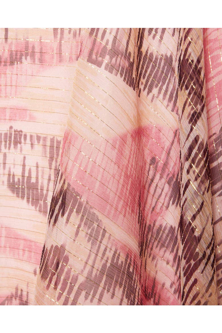 BONNIE Sleeveless Ruffled Top in Printed Silk Chiffon, Alternate, color, SWEET PEA MULTI