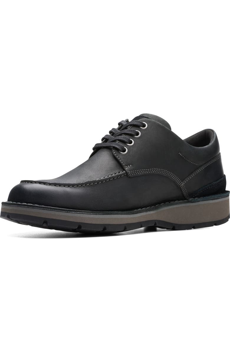 Clarks<sup>®</sup> Gravelle Low Moc Toe Derby, Alternate, color, Black Leather