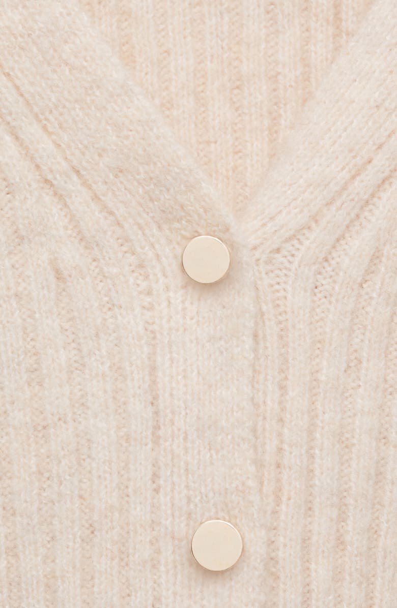 MANGO Metallic Rib Cardigan, Alternate, color,