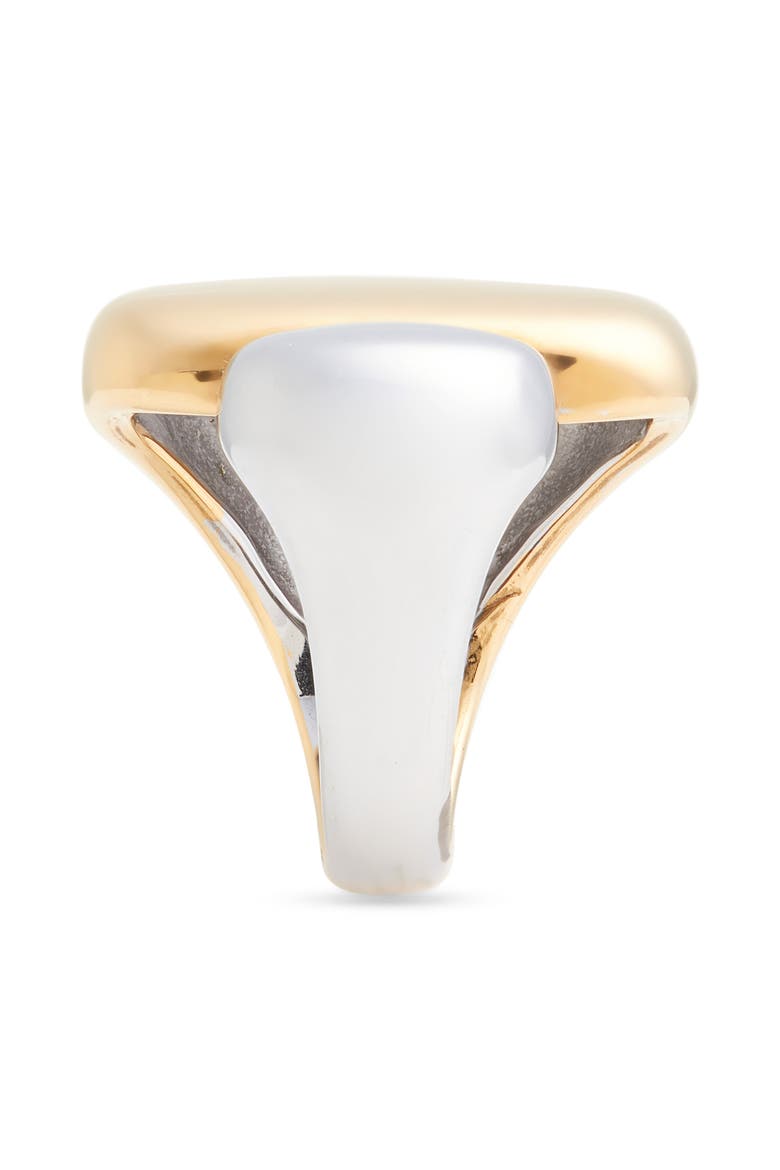 Duotone Pebble Ring, Alternate, color, GOLD/ SILVER