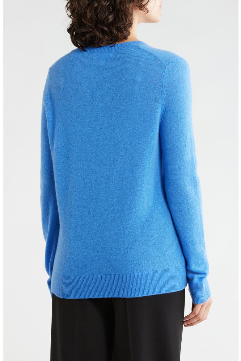Cashmere Oversized V-Neck Sweater, Alternate, color, BLUE STREAM
