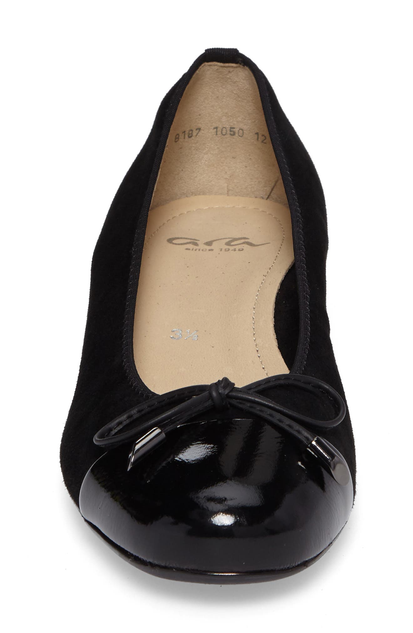 ara 'Betty' Cap Toe Flat, Alternate, color, 
