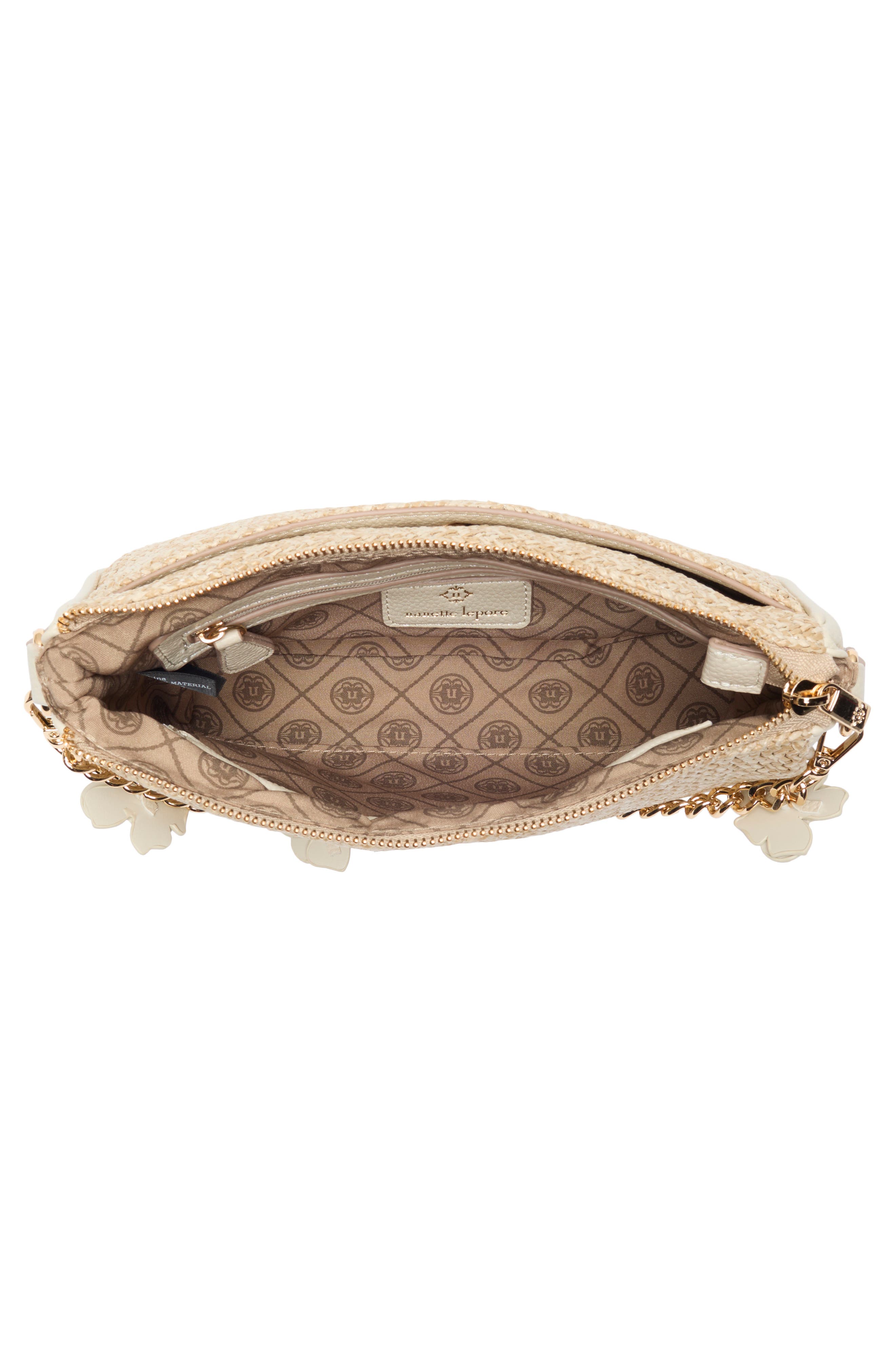 Nanette Lepore Straw Shoulder Bag, Alternate, color, Natural Straw-Rice