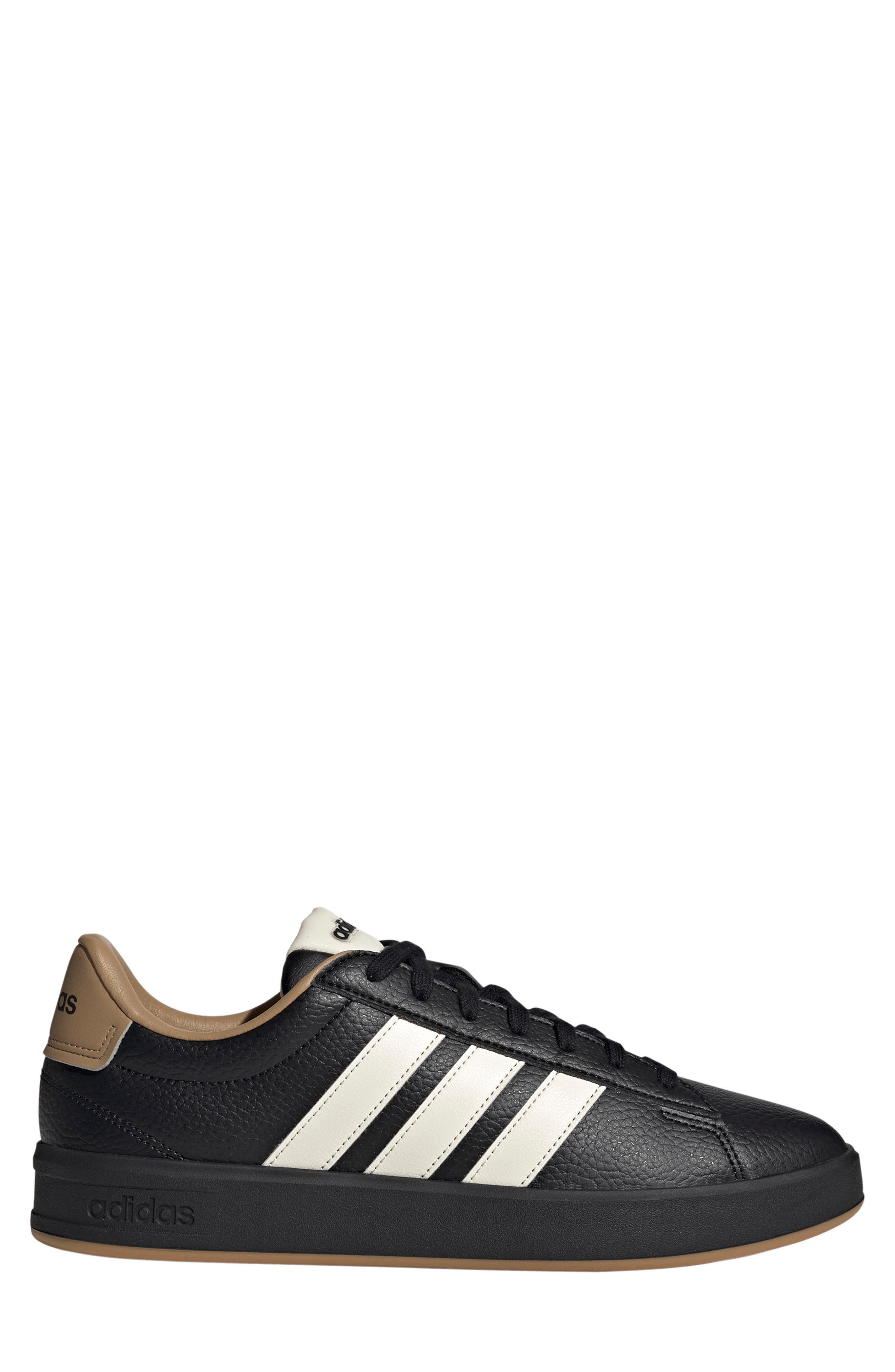 Grand Court Sneaker, Alternate, color, BLACK/ CREAM WHITE/ CARDBOARD