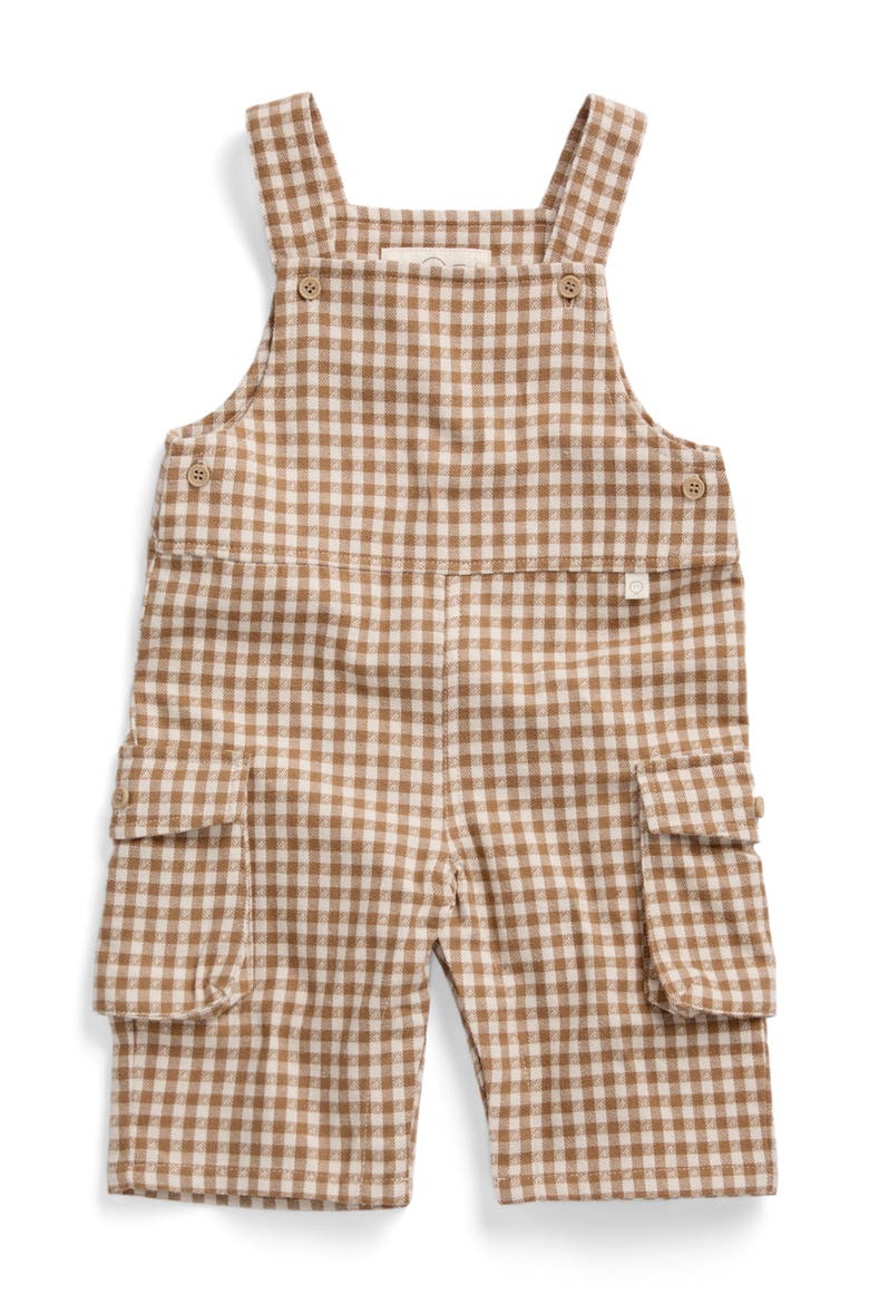 Checked Dungarees, Main, color, Burro & Oat Milk