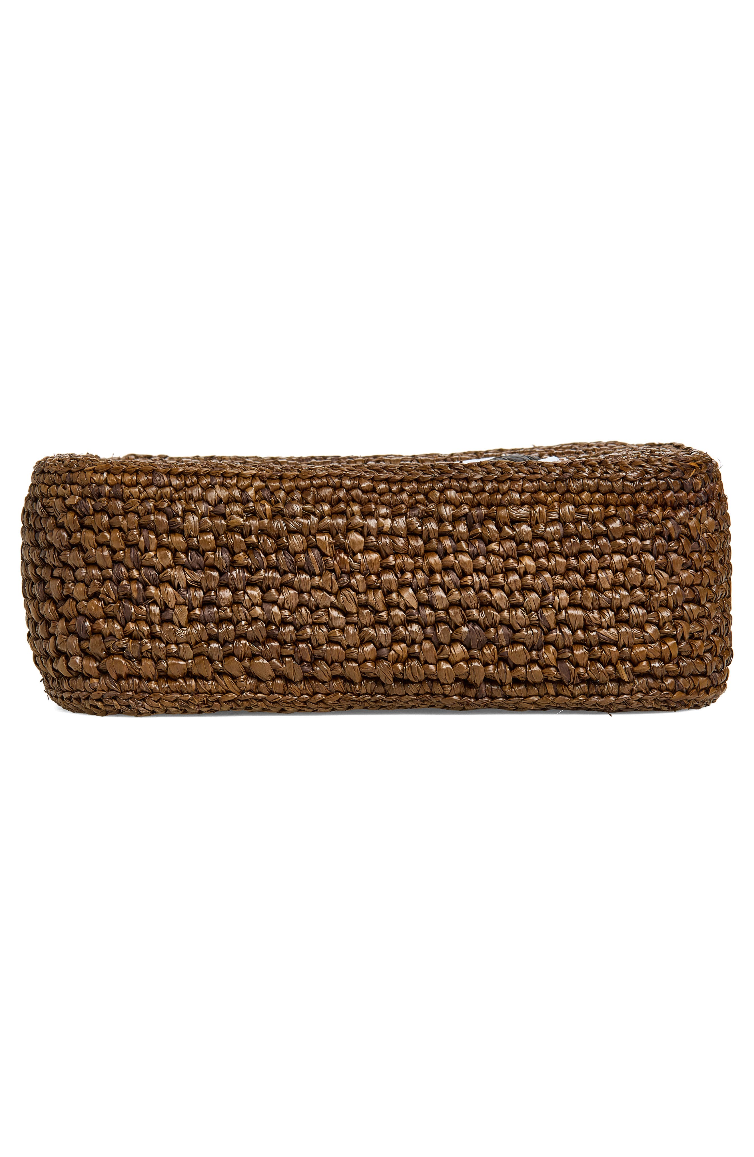 Eyes Raffia Crossbody Bag, Alternate, color, OTTER BROWN