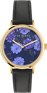 Ted Baker Phylipa Recycled Stainless Steel Leather Strap Watch, 36mm